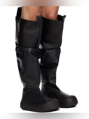 Yume Yume Black Vegan Fisherman Boots Size 37